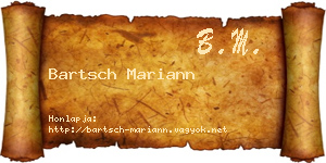 Bartsch Mariann névjegykártya